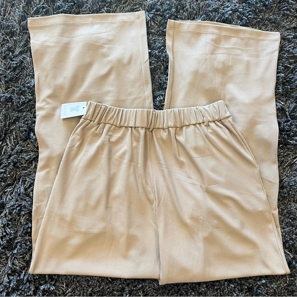 🌺NWT CLOZOZ BEIGE HIGH WAISTED WIDE LEG TROUSER PANT SIZE SMALL🌺 - Picture 3 of 5